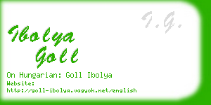 ibolya goll business card